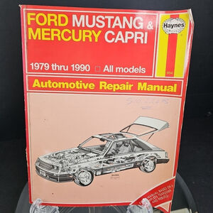Haynes Repair Manual Ford Mustang & Mercury Capri 1979-1990 Automotive Book 654